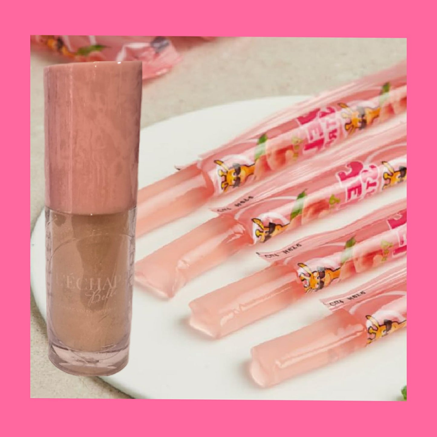 Gloss Litchi jelly straws 🥢